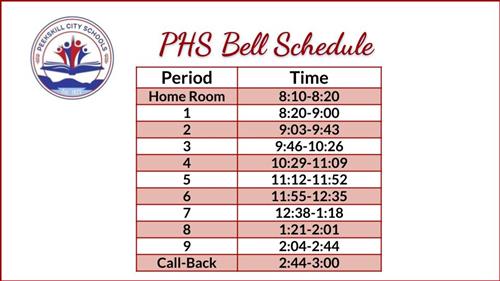 PHS Bell Schedule